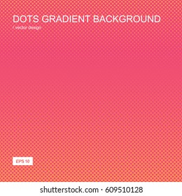 Color gradient halftone background. Dot textured pattern backdrop. Template for prints, covers, flyers, posters, placards and banner designs. Vector illustration. 
