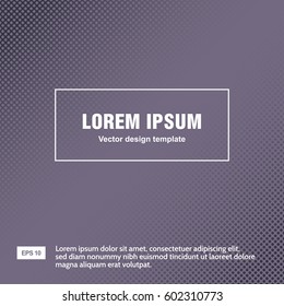 Color gradient halftone background. Dots textured pattern backdrop. Template for prints, covers, flyers, posters, placards and banner designs. Vector illustration. 