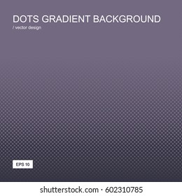 Color gradient halftone background. Dots textured pattern backdrop. Template for prints, covers, flyers, posters, placards and banner designs. Vector illustration. 