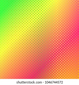 Color gradient halftone background. Soft colors background with dots. Colorful abstract halftone background. Green, yellow, pink, orange bright colors. Vector illustration EPS10