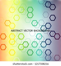 color gradient with color hexagons. polygonal style