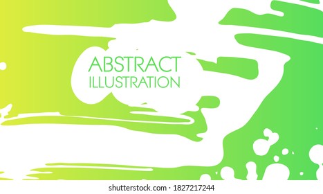 Color gradient ink brush stroke on white background. Japanese style. Vector illustration of grunge stains