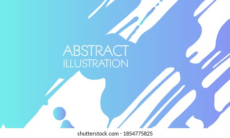 Color gradient ink brush stroke on white background. Japanese style. Vector illustration of grunge stains