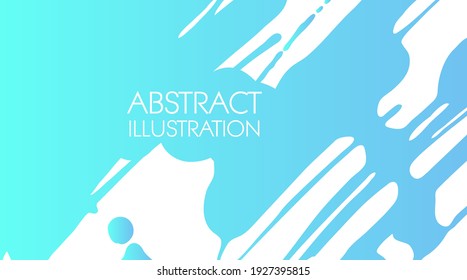 Color gradient ink brush stroke on white background. Japanese style. Vector illustration of grunge stains