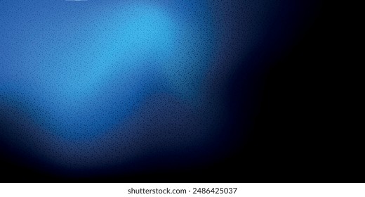 Color gradient lights on black background, abstract blue and red grain gradation texture, abstract background vector