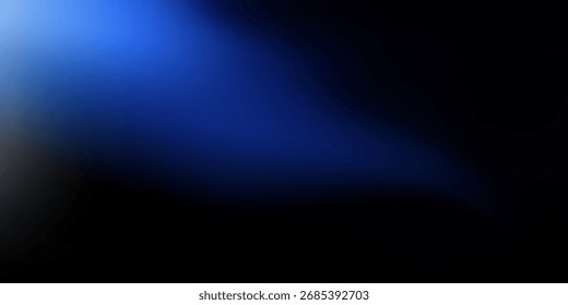 Luces de gradiente de color sobre fondo negro, textura de gradación de grano azul y rojo abstracto, Vector de fondo abstracto