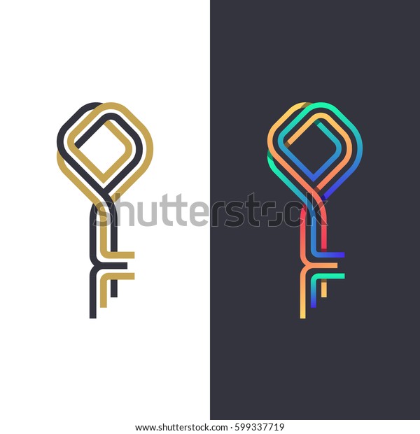 Color Gradient Line Key Symbol Safety Stock Vector (Royalty Free ...
