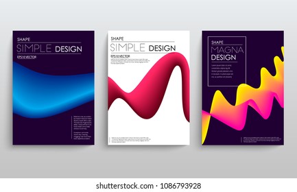 color gradient liquid cover with curved lines. abstract design. vector background