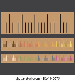 Color gradient metric vector illustration ruler icon