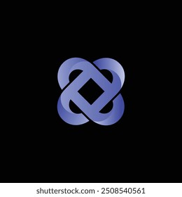 Color gradient Mobius, infinity Strip icon collection