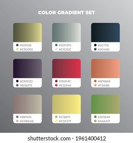 Color Gradient Palette Set Of 9