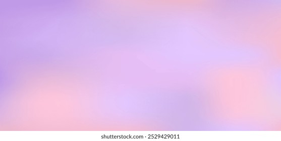 Farbverlauf, pastellfarbener Hintergrund. Rosa und violette Farben. Tapete mit Flussdesign. Abstrakte unscharfe Winter bg. Vektorgrafik