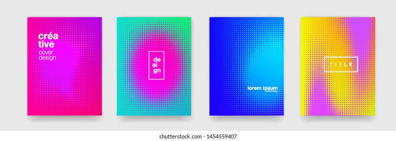 Color gradient pattern background. Vector abstract geometric texture, color wave shape trend pattern background