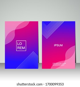 Color gradient pattern modern background, abstract geometric line wave shape. Cover design, Vector illustration