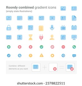 Color gradient placeholder (empty state pages)  illustrations