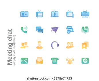 Color gradient placeholder illustrations (empty state pages)