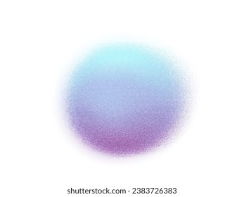 Color gradient, round shape gradation, grain noise texture, blur holographic abstract vector background. Gradient blend mesh pattern with blue color gradation.