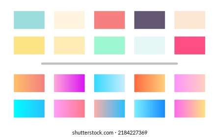 color and color gradient vector simple and modern lite