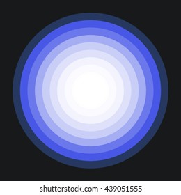 Color graduation of ellipses. Vector illustration