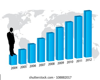 Color graph for design and business concept