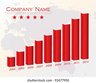 Color graph for design and business concept
