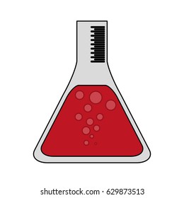 color graphic glass beaker for laboratory