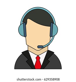 color graphic guy customer service icon