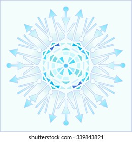 color graphic image of snowflakes