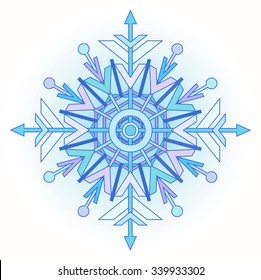 color graphic image of snowflakes
