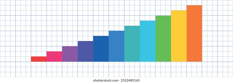 gráfico colorido em estilo lgbt no plano de fundo de uma folha de bloco de anotações de escola