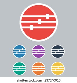 Color Graphic Tool Set. Vector Illustration