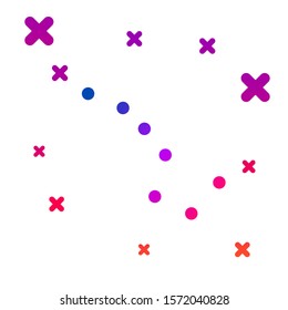 Color Great Bear constellation icon isolated on white background. Gradient random dynamic shapes. Vector Illustration