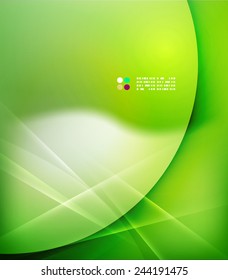Color green eco and light, waves and lines. Abstract background