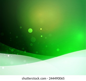 Color verde y claro, olas y líneas. Antecedentes abstractos