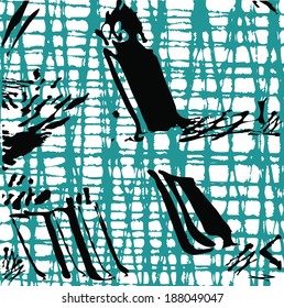 color grid pattern that consists of black spots on the Vector abstract and geometric print pattern. a background as bird's nest.