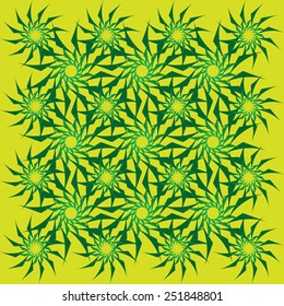 color grid from stylized floral ornament