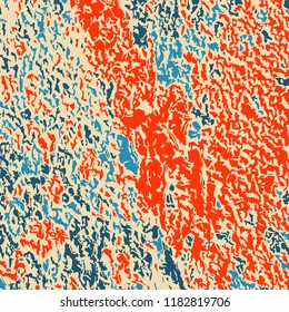 Color Grunge Background. Abstract Colorful Vector Texture with Scratched Lines, Spots and Blobs for Wallpaper, Print, Card. Vintage Rough Multicolor Pattern with Different Elements.
