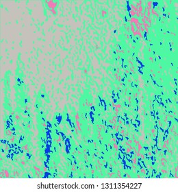 Color Grunge Background. Abstract Colorful Vector Texture with Scratched Lines, Spots and Blobs for Print, Card, Banner. Trendy Rough Multicolor Background with Different Elements.