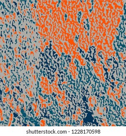Color Grunge Background. Abstract Multicolor Vector Texture with Scratched Lines, Spots and Blobs for Print, Card, Banner. Modern Rough Colored Background with Different Elements.