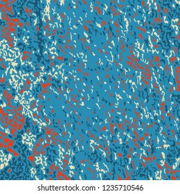 Color Grunge Background. Abstract Multicolor Vector Texture with Scratched Lines, Spots and Blobs for Wallpaper, Print, Card. Modern Rough Colored Background with Different Elements.
