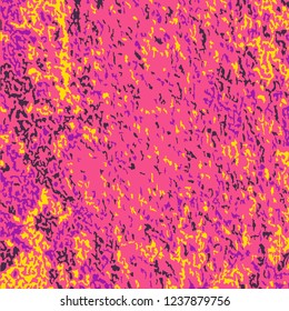Color Grunge Background. Abstract Multicolor Texture with Scratched Lines, Spots and Blobs for Web Applications, Banner, Card. Trendy Rough Colored Pattern with Different Elements. 