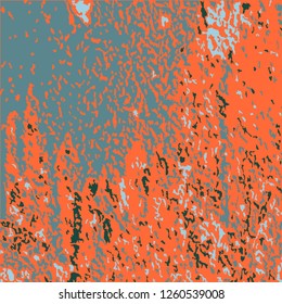 Color Grunge Background. Abstract Multicolor Texture with Scratched Lines, Spots and Blobs for Card, Print, Mobile Applications. Trendy Rough Colored Pattern with Different Elements. 