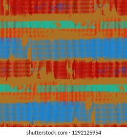 Color Grunge Background. Abstract Scratched Texture with Ragged Brushstrokes. Scribbled Grunge Rapport for Chintz, Linen, Paper. Colorful Vector Background for your Design.