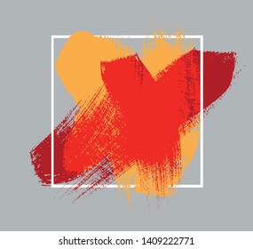 Color grunge brush stroke banner