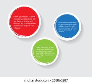 Color grunge circles.Grunge stickers.Vector illustration.