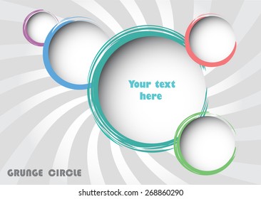 Color grunge circles.Vector illustration.