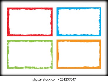 Color grunge frames.Grunge backgrounds.Abstract vector template.