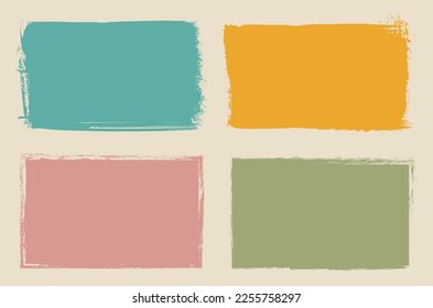 Color Grunge Frames.Vector Vintage Backgrounds.