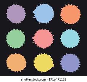 Conjunto de salpicaduras de tinta gruesa de color.