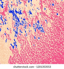Color Grunge Pattern. Abstract Colorful Vector Texture with Scratched Lines, Spots and Blobs for Print, Card, Banner. Vintage Rough Multicolor Pattern with Different Elements.
